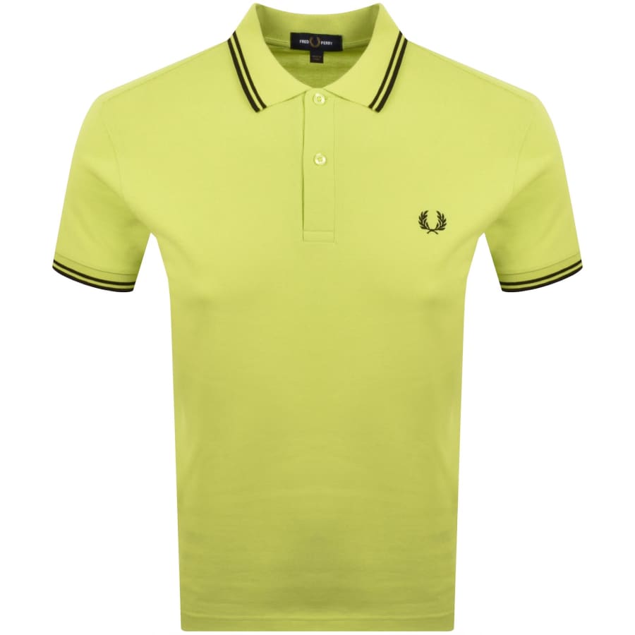 Fred Perry Twin Tipped Polo T Shirt Green | Mainline Menswear ca